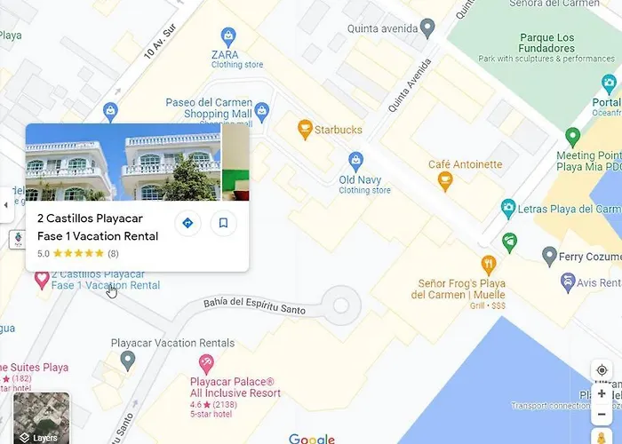 18Br Up To 50Guest Castillos Playacar Walk To Beach And 5Th Ave 1000Mbps